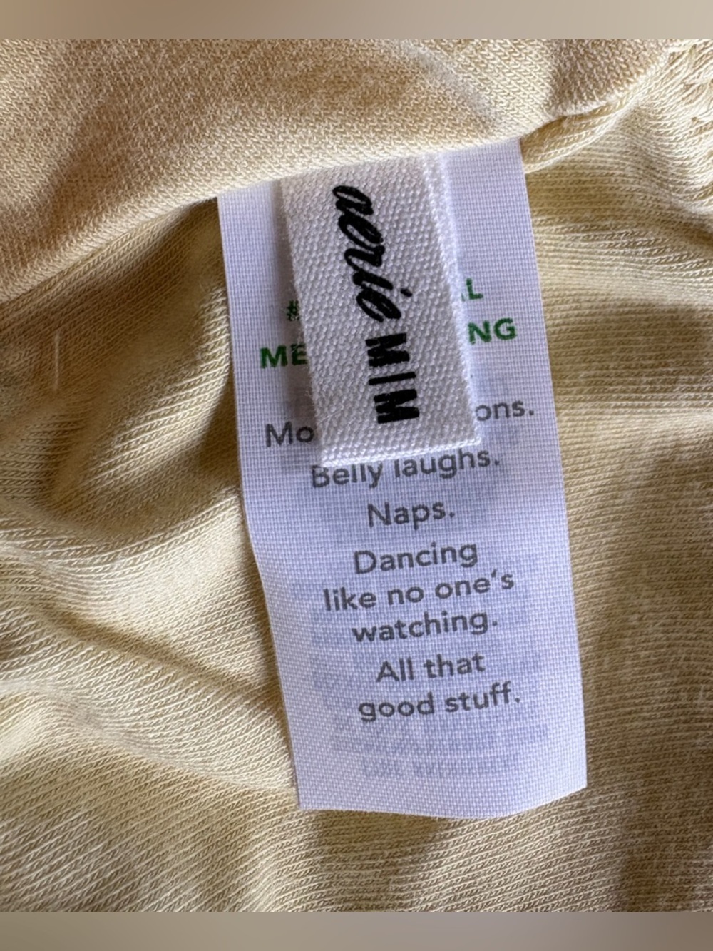 NEW w/Tags Aerie Pale Yellow Ribbed Double-Strap Crop Tank Size Medium - Picture 3 of 7